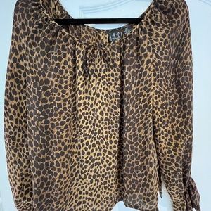 INC International concepts cheetah print blouse